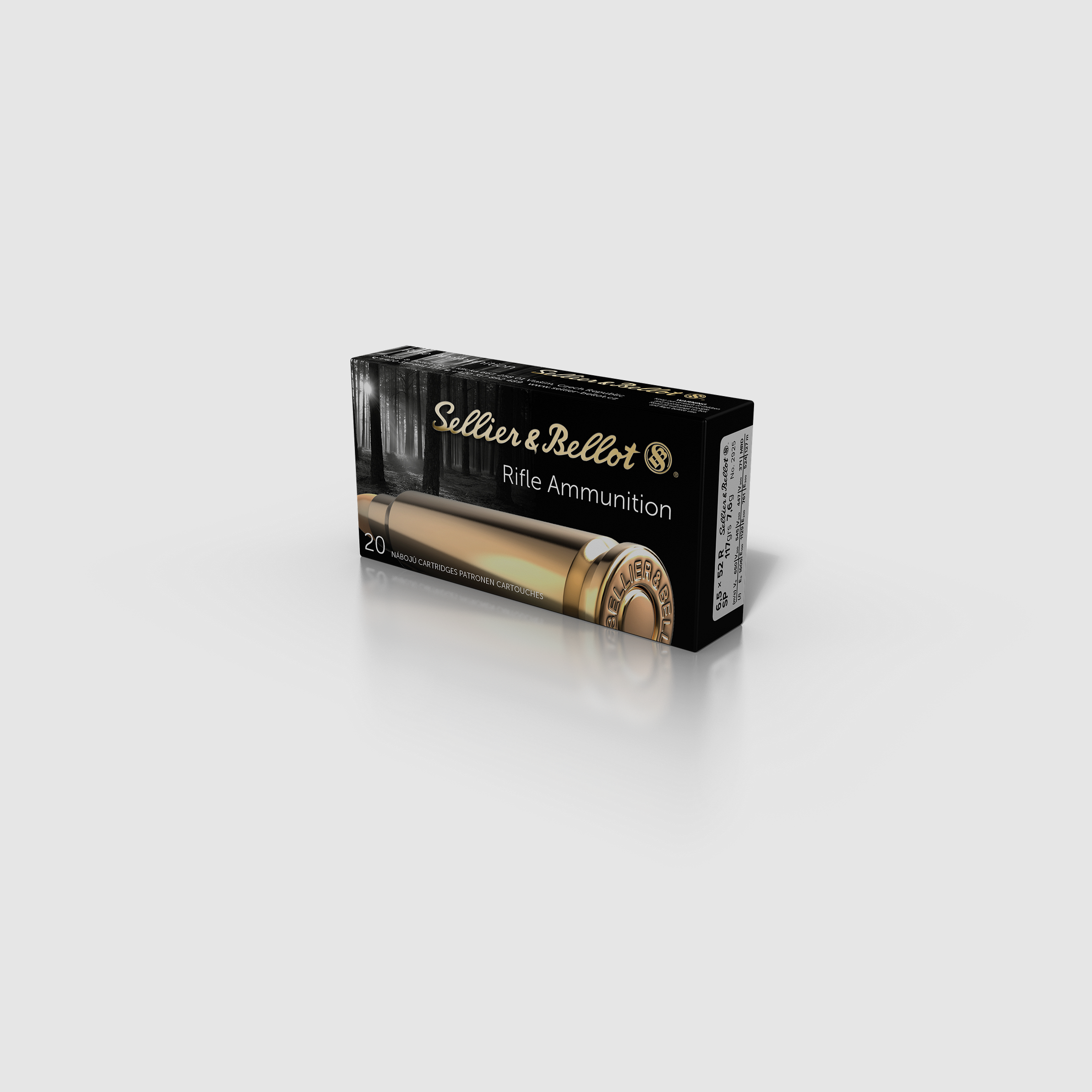 Sellier & Bellot Rifle Ammunition 6.5 x 52 R 7.6g Soft Point, image 1 of 2