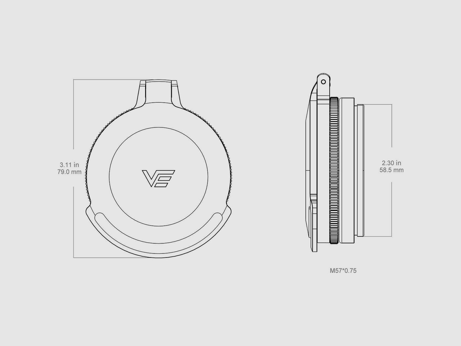 Vector Optics Schutz Klappvisier 56 mm, Bild 4 von 6
