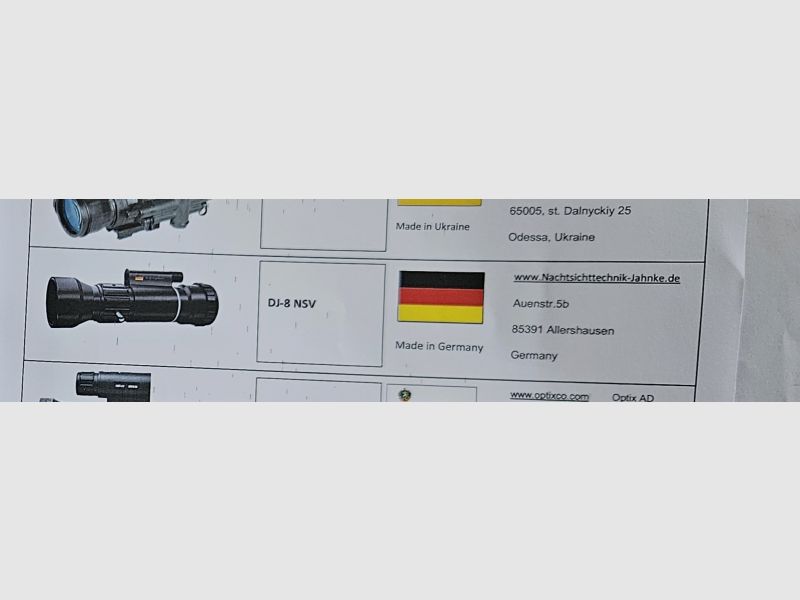 Nachsichtvorsartgerät Janhke DJ-8 NSV 1x48