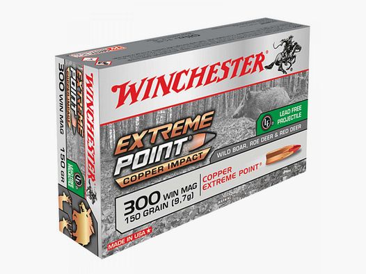 Winchester Extreme Point Copper Impact .300 Win. Mag. 150GR Copper Extreme Point 20 cartridges
