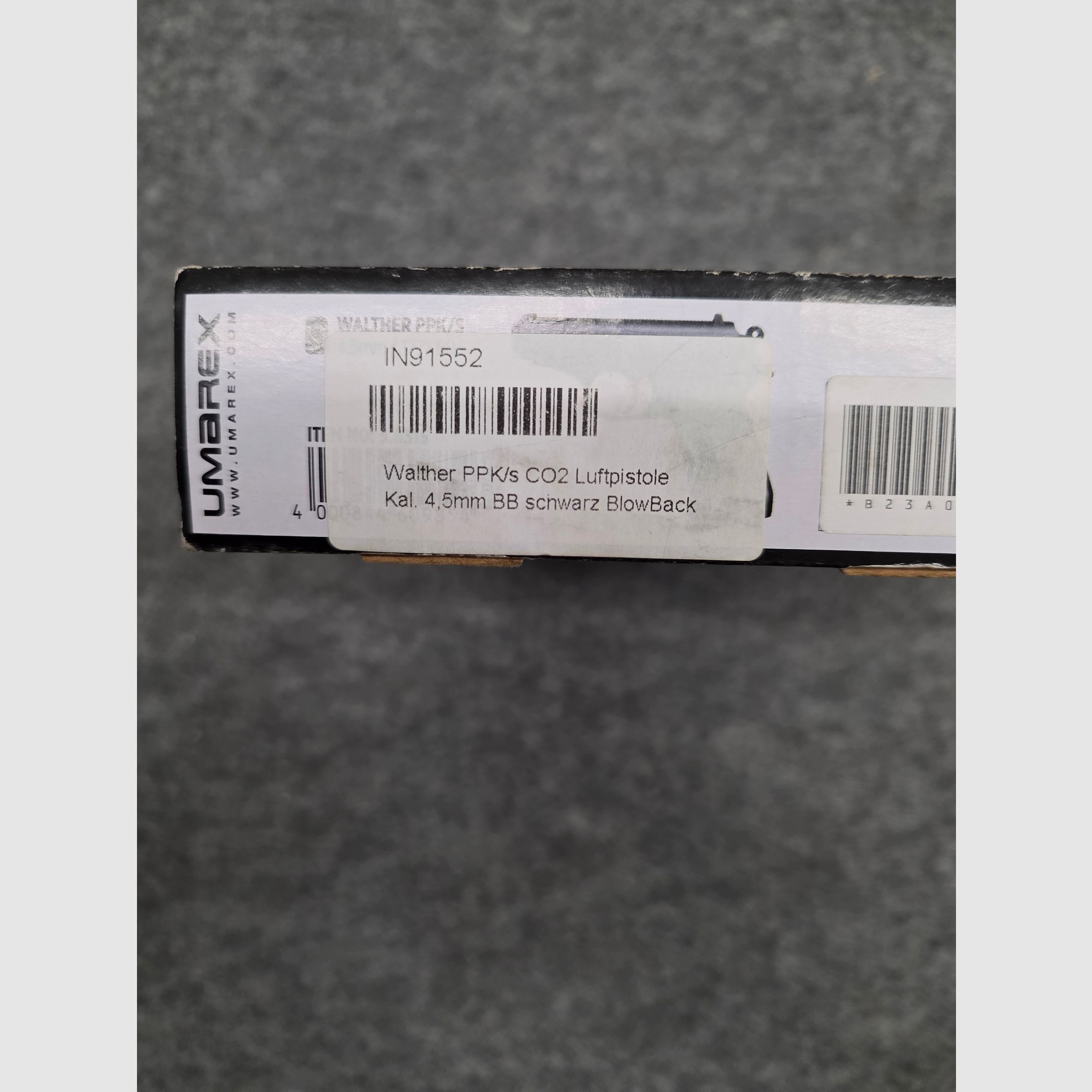   Walther PPK/S CO2-Pistole  Cal. 4,5 mm Stahl BB