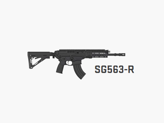 SIG SAUER SG563-R, 12“ Lauf, 9.5“ Drall, Kaliber 7.62 x 39mm inkl. STANAG Adapter, Magazin (30), Koffer Länge < 60cm