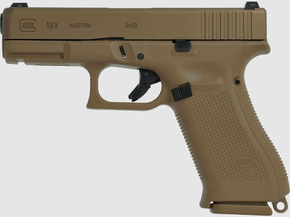 Glock – Pistole / 19X / Coyote / polymer sights / Kal. 9×19, Bild 1 von 4