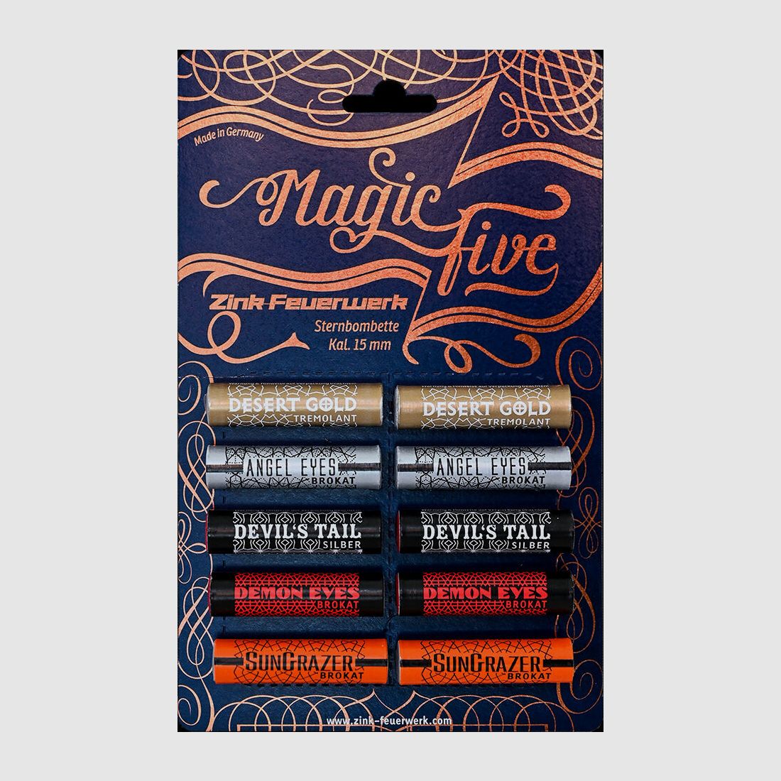 Pyrotechnics and signal effects of zinc 10-piece - 46-piece packs