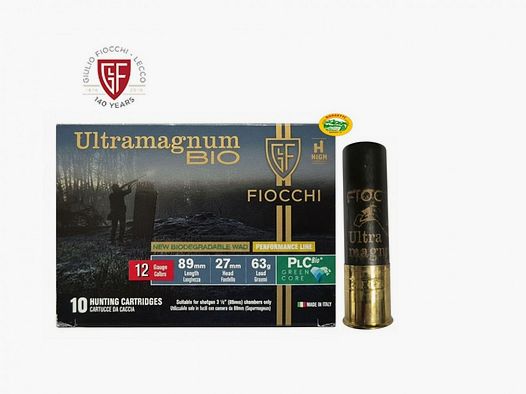 FIOCCHI cartridges Ultramagnum Bio cal.12 gr.63 pb.4