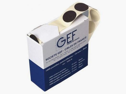 Pastilles Noires pour cible 15 mm