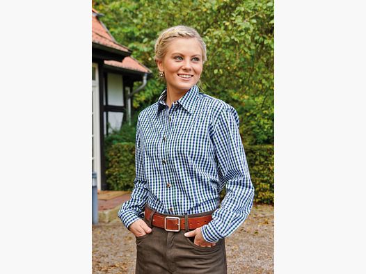 Damen Bluse 1/1-Arm - karriert