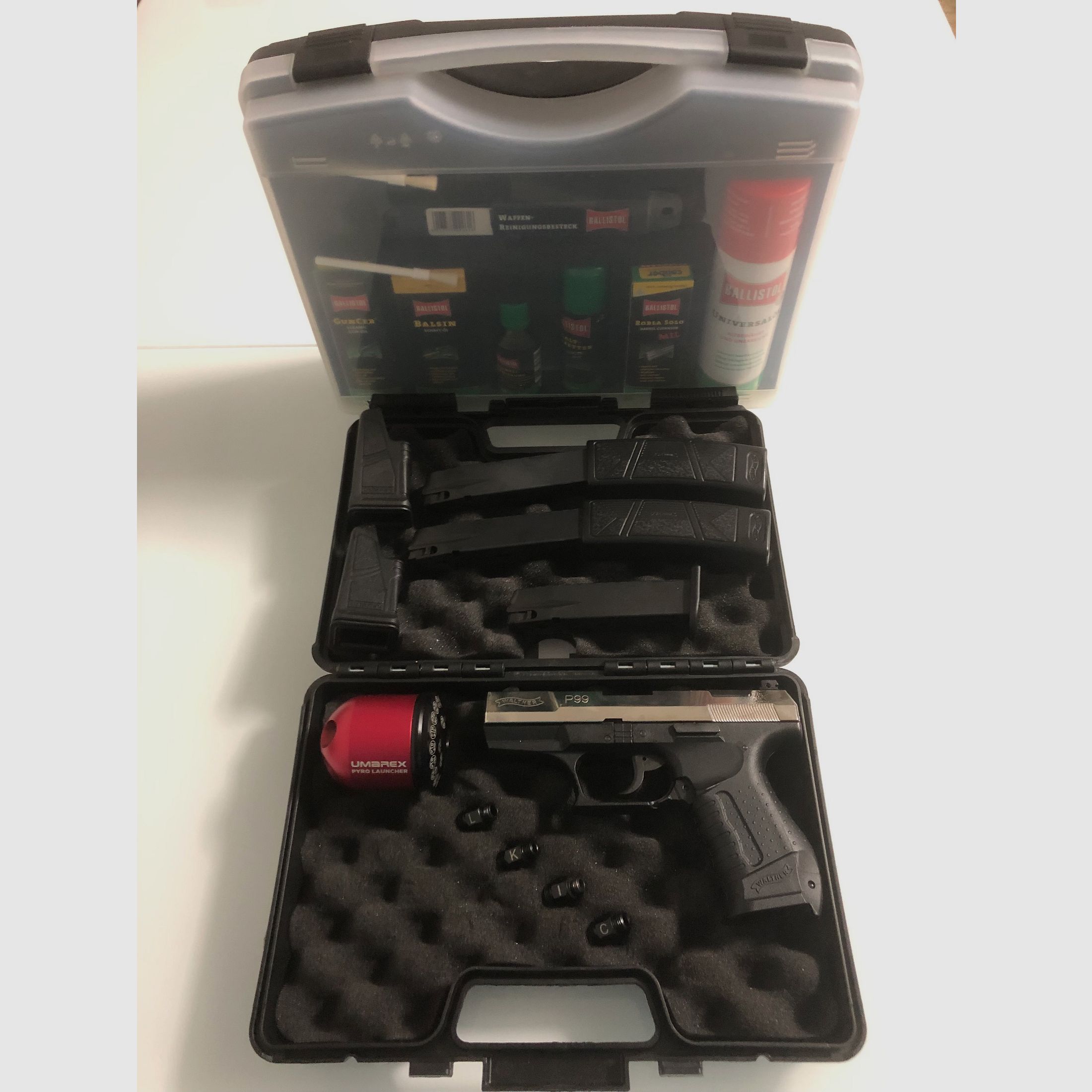 Umarex Walther P99 Set de verrouillage en acier Pistolet d'alarme État impeccable !