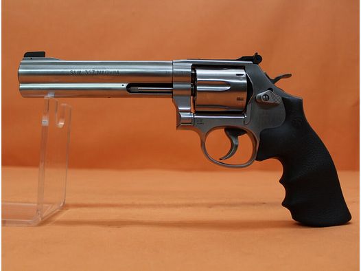 Smith & Wesson/S&W	 Revolver .357Magnum Smith&Wesson/ S&W686-6 Stainless, 6" Lauf/ Mikrometervisier/ Gummigriff