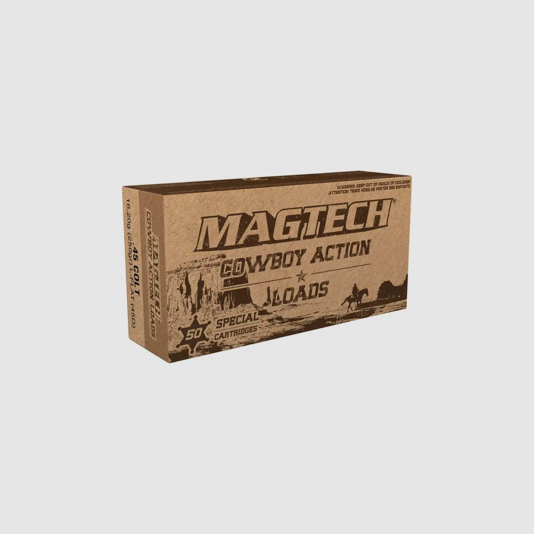 MAGTECH COWBOY ACTION .45COLT - 250 GRS - L-FLAT - 50 COLPI