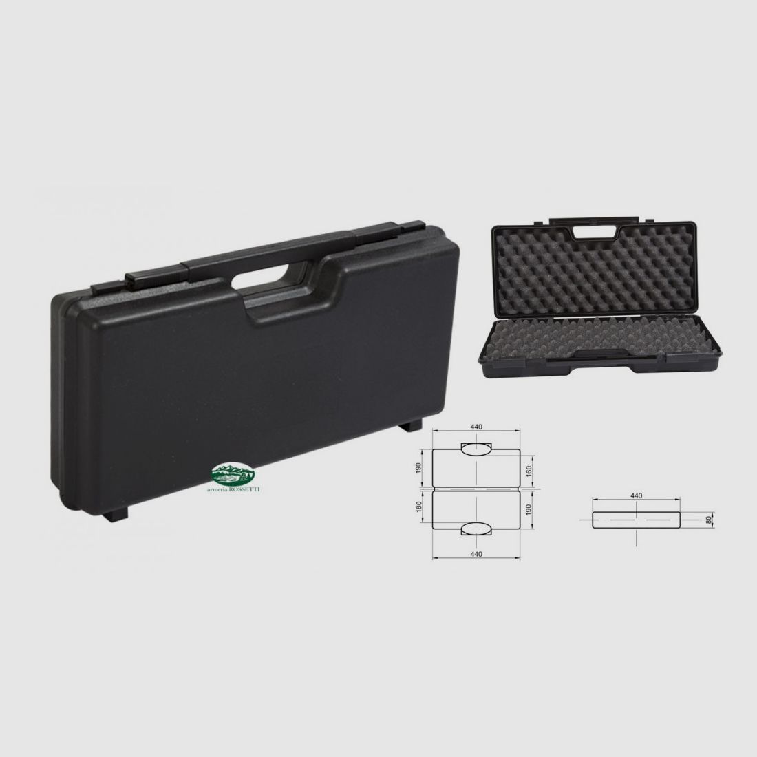 HTG Hartschalenkoffer für Pistole 44x19x8 cm