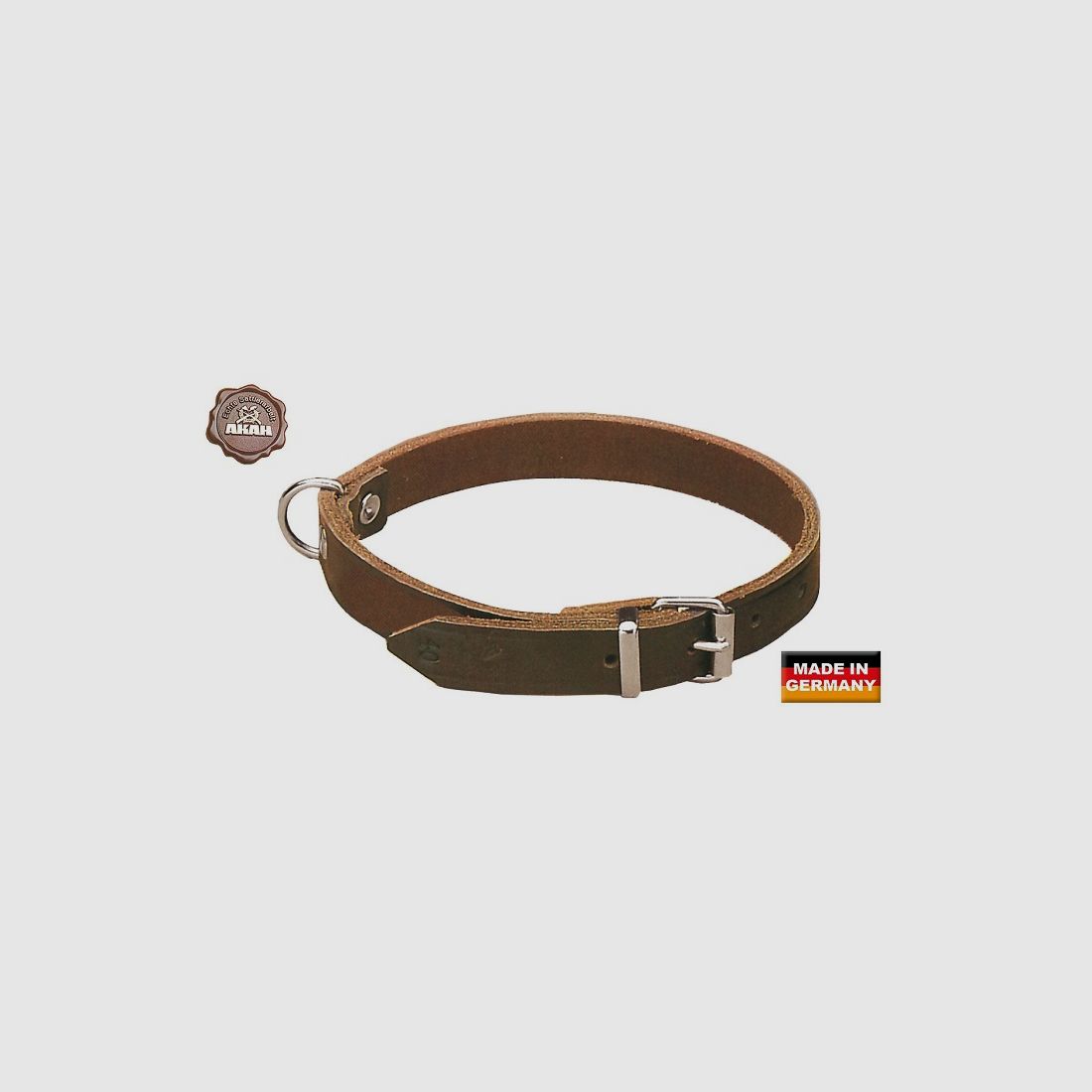 Albrecht-Kind collar riveted saddle leather 45cm dog collars & harnesses