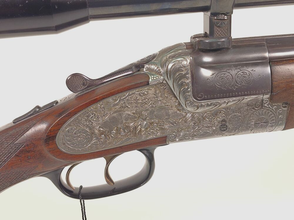 Friedrich Wilhelm Heym Mod. 22 SS Seitenschloss-Bockdoppelbüchse 7x65R mit Zeiss Diasta