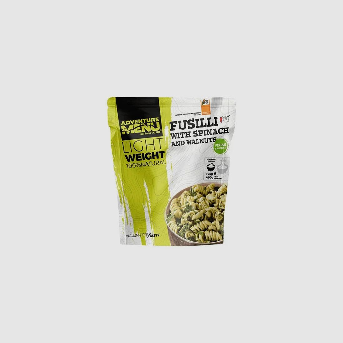 Adventure Menu Lightweight Big Fusilli mit Spinat und Walnüssen