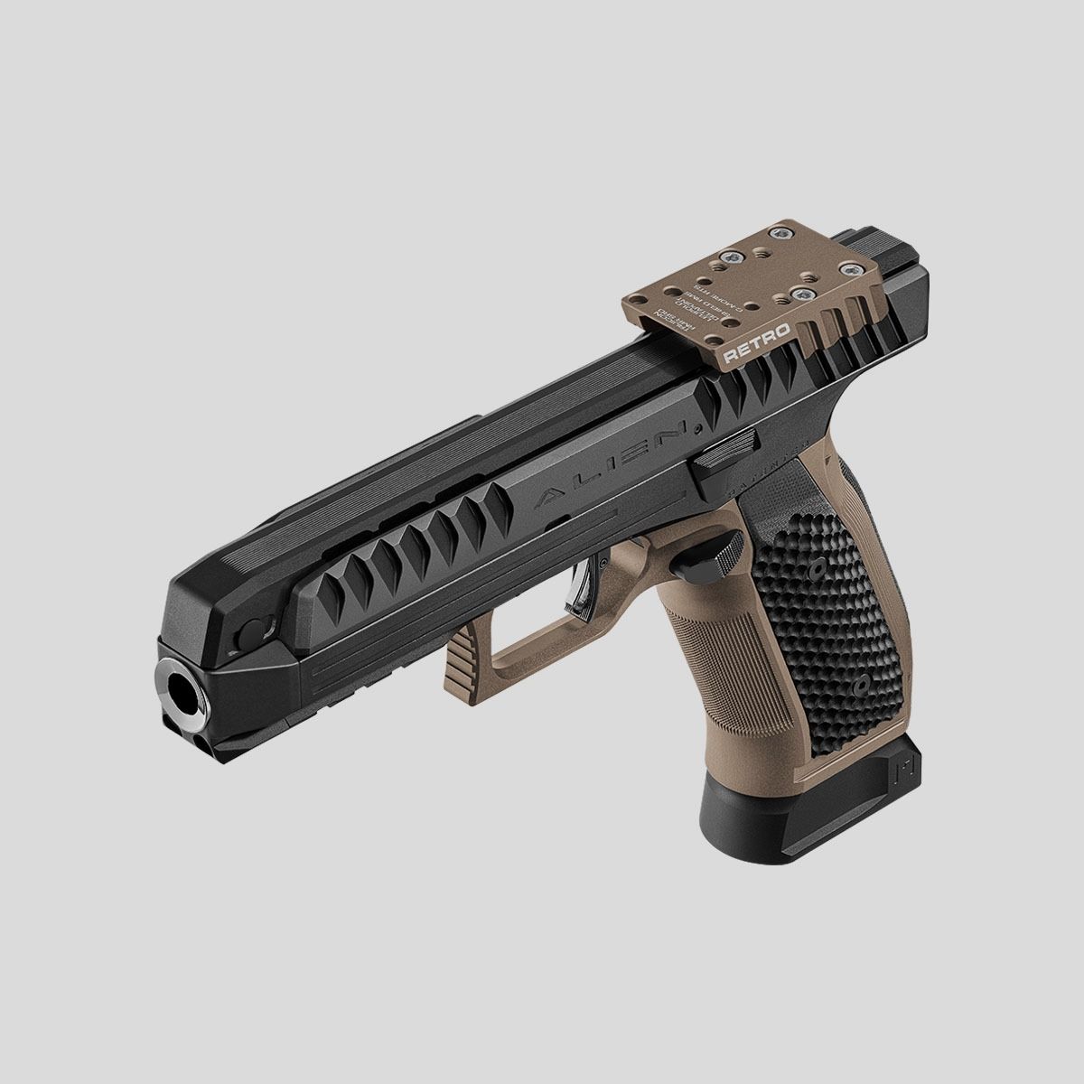 Laugo Arms – Alien Retro kit threaded barrel (Black/Green) [9mm Para], Bild 3 von 7