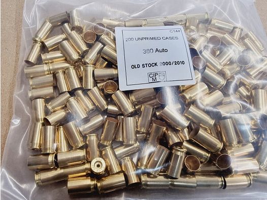 .380 Auto/9mm kurz neue Boxer-Hülsen PPU 200 Stk. Angebot!!