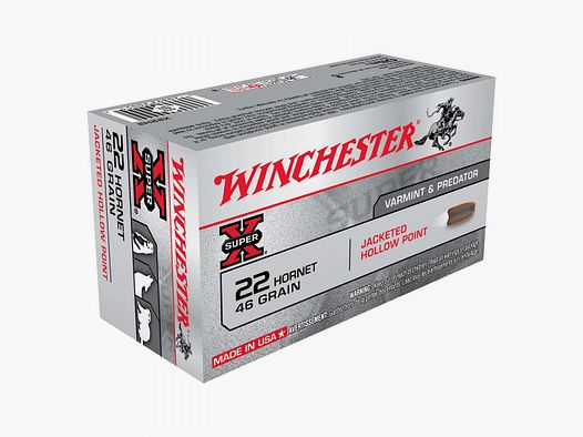 Winchester Super-X .22 Hornet 46GR JHP 50 cartridges