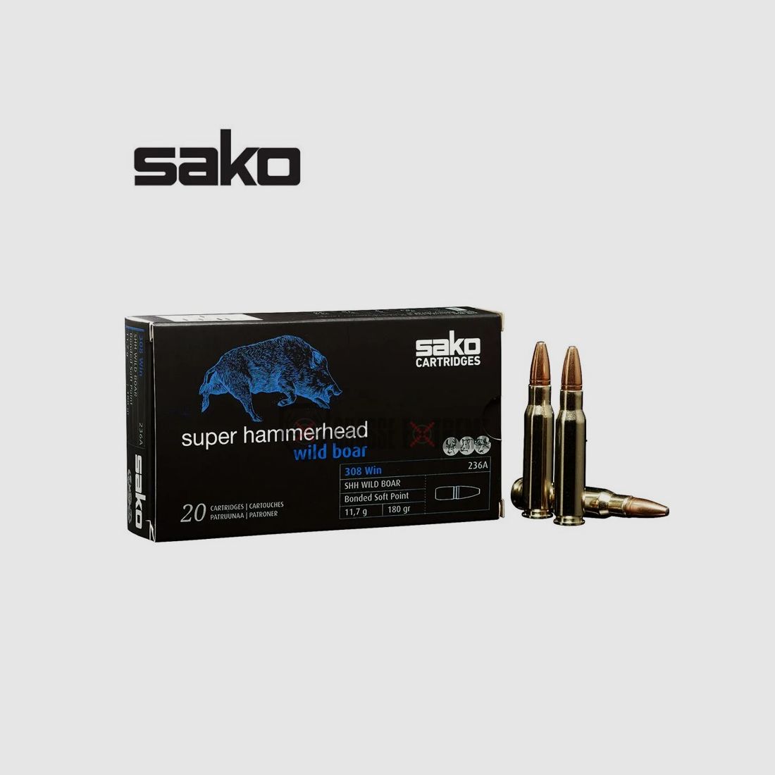 20 nabojów SAKO S.Hammerhead .308 Win 180 gr