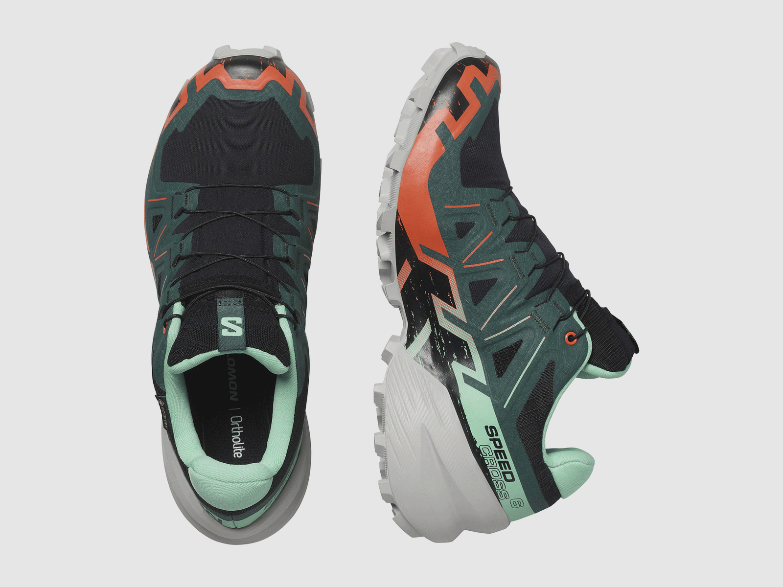 SALOMON – DONNA – SPEEDCROSS 6 GTX W Black / Electric Green / Cherry Tomato, image 7 of 7