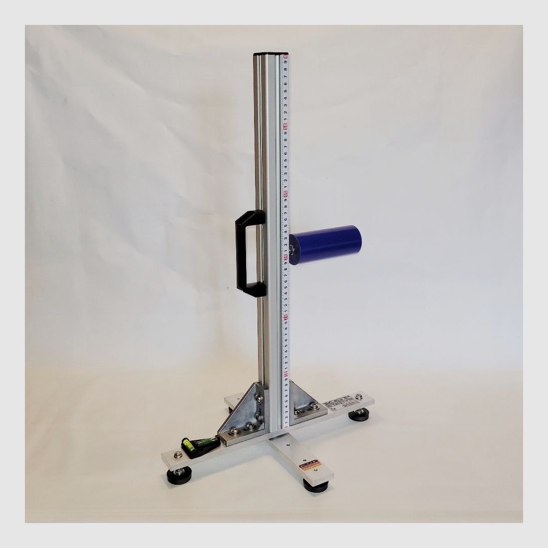 KGF Opsteunstatief - Opsteunstandaard Alu X-600-Pro met beukenhouten opsteun, opvouwbaar, weegschaal, handvat en meetlint