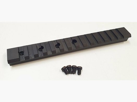 MHS Picatinny rail per BERGARA BA 13, acciaio, nero opaco brunito, 160mm corto, Made in Germany
