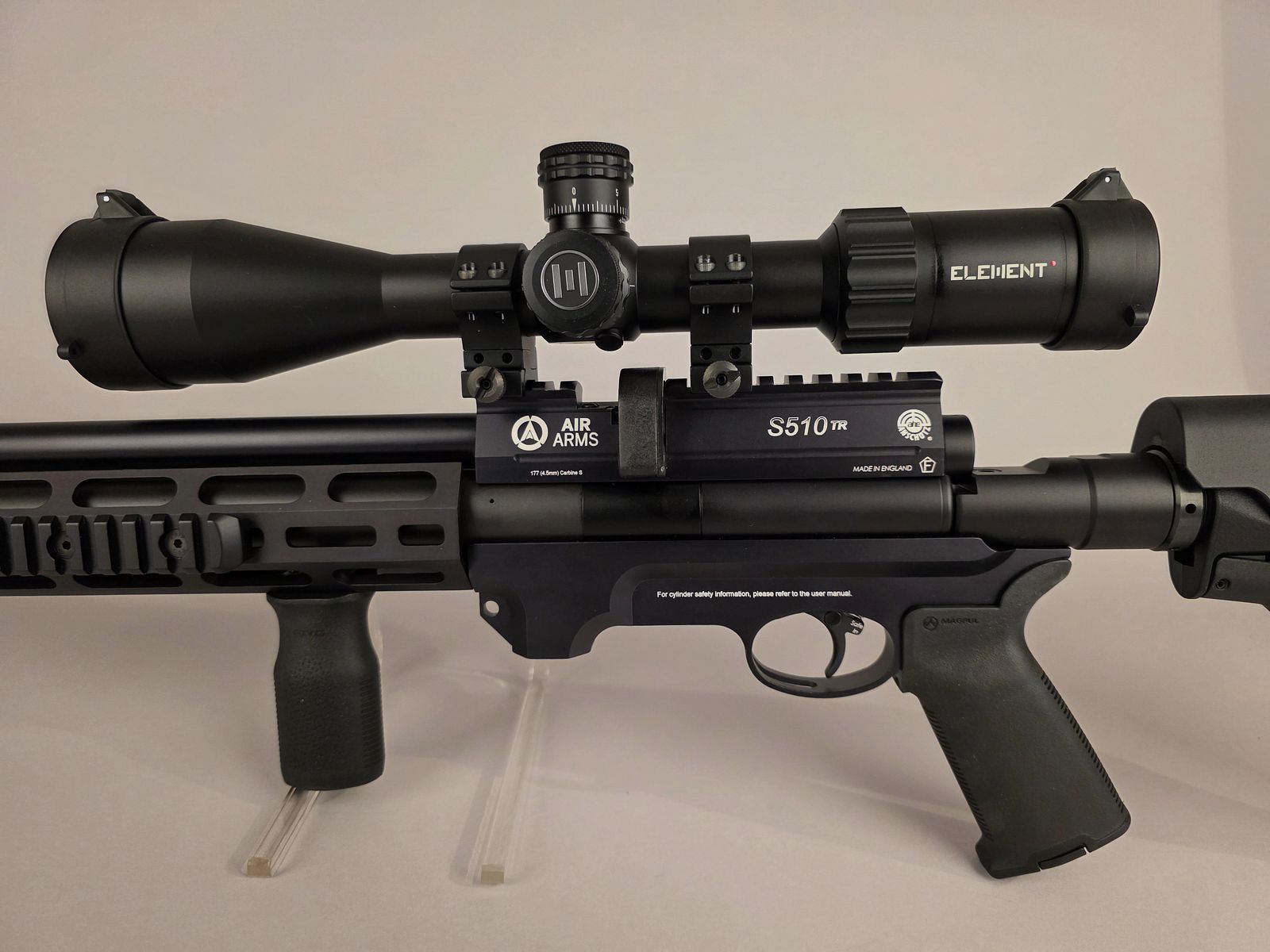 Air Arms S510 Tactical plus Element Optics Helix and accessories in case! Package price!, image 4 of 20