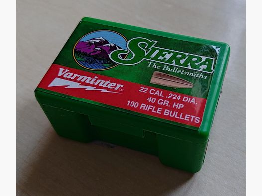 Sierra Varminter 22 cal .224 dia. 40gr hp Geschosse 93 Stück
