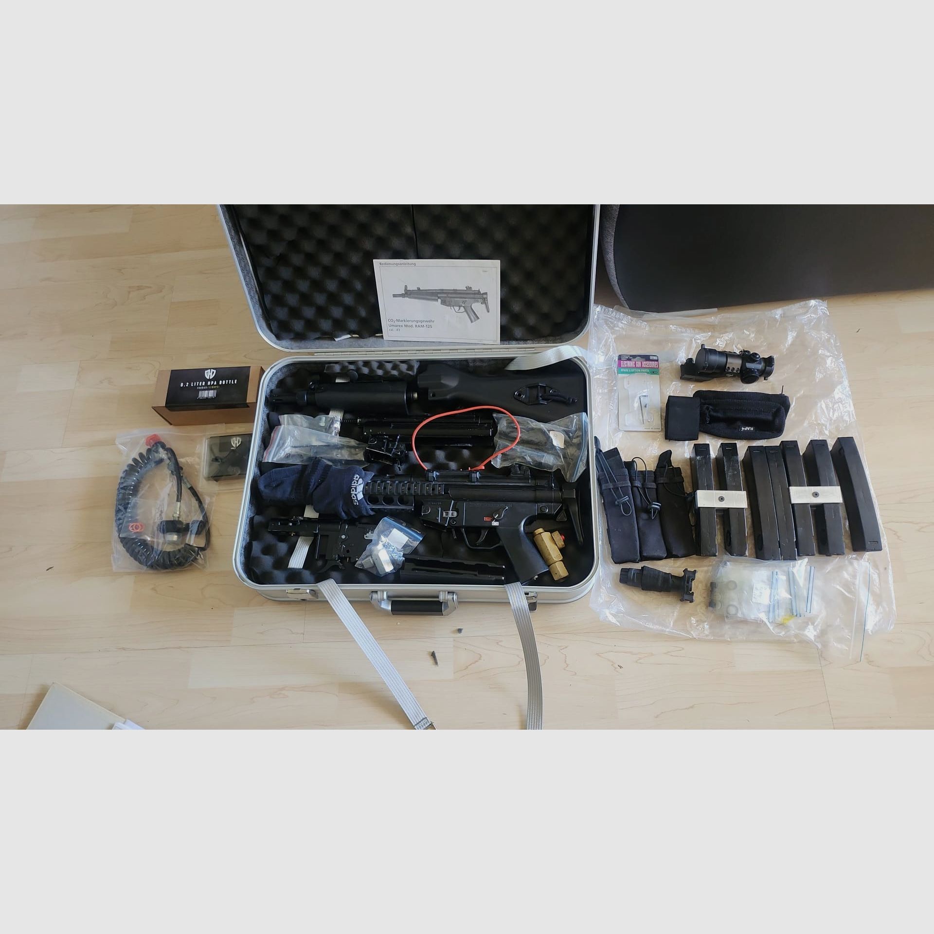 MP5 (APS 12S) – Bastlerpaket mit umfangreichem Zubehör – defekt