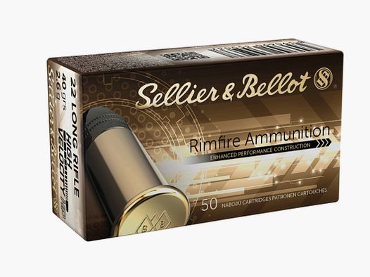 Sellier & Bellot 136562 .22lr Haute Vitesse HP 2,60g 40grs 50 pièces.