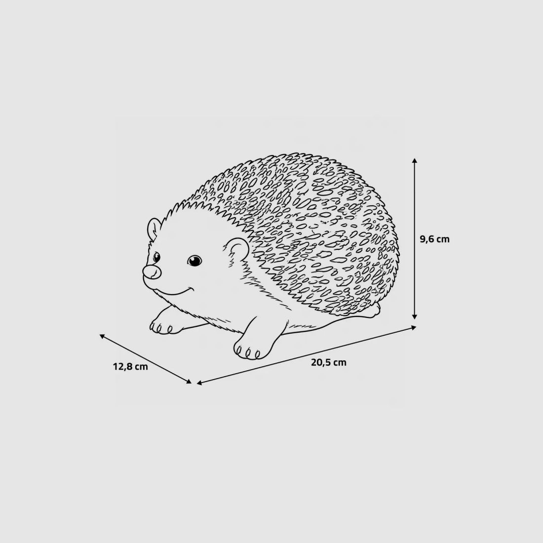 Deko-Igel aus Harz - 20,5 x 12,8 x 9,6 cm, Bild 13 von 14