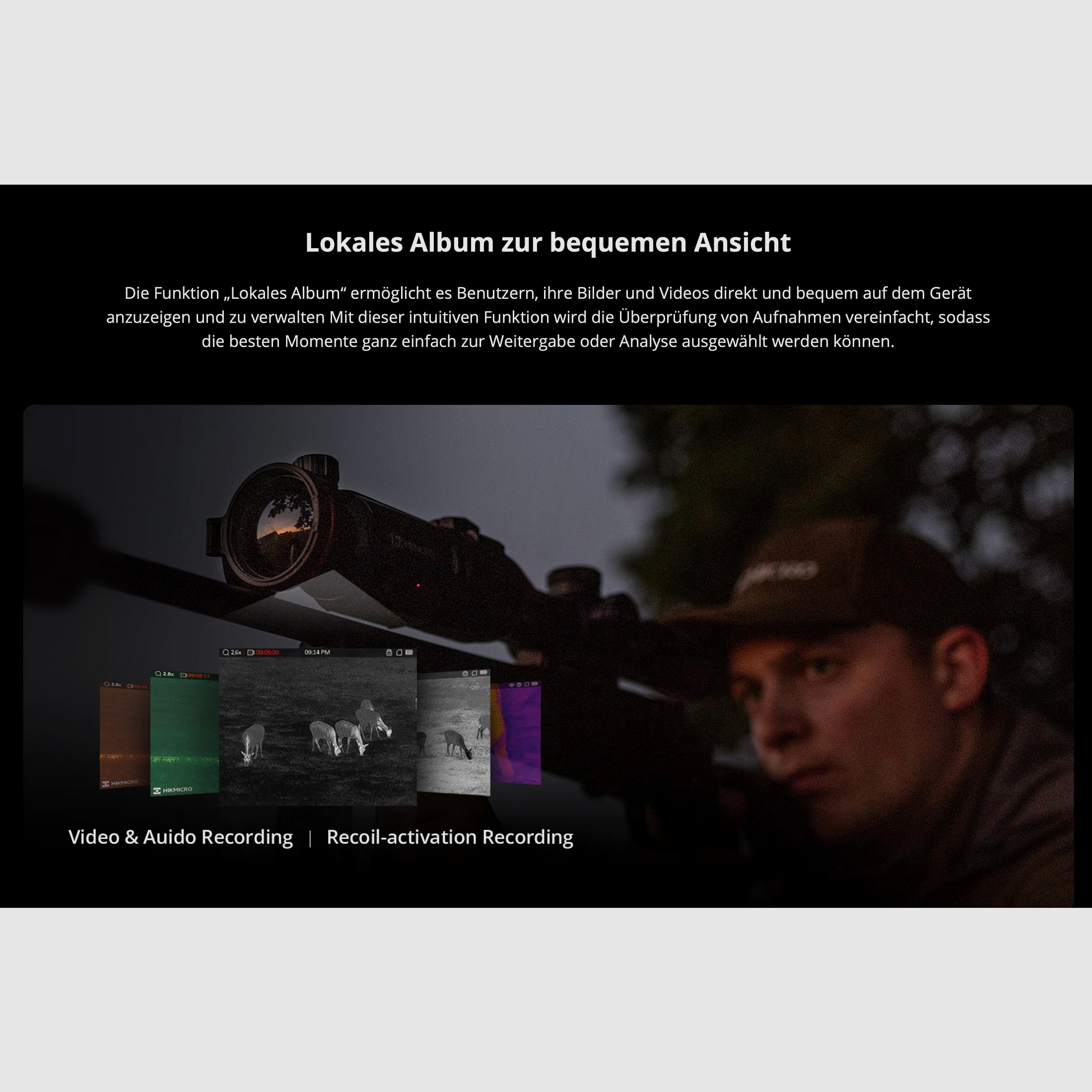 Hikmicro 50-2-128 Clip-On Thunder TQ35C 3.0 dispositivo de visión térmica 640 x 512 12µm < 15 mK