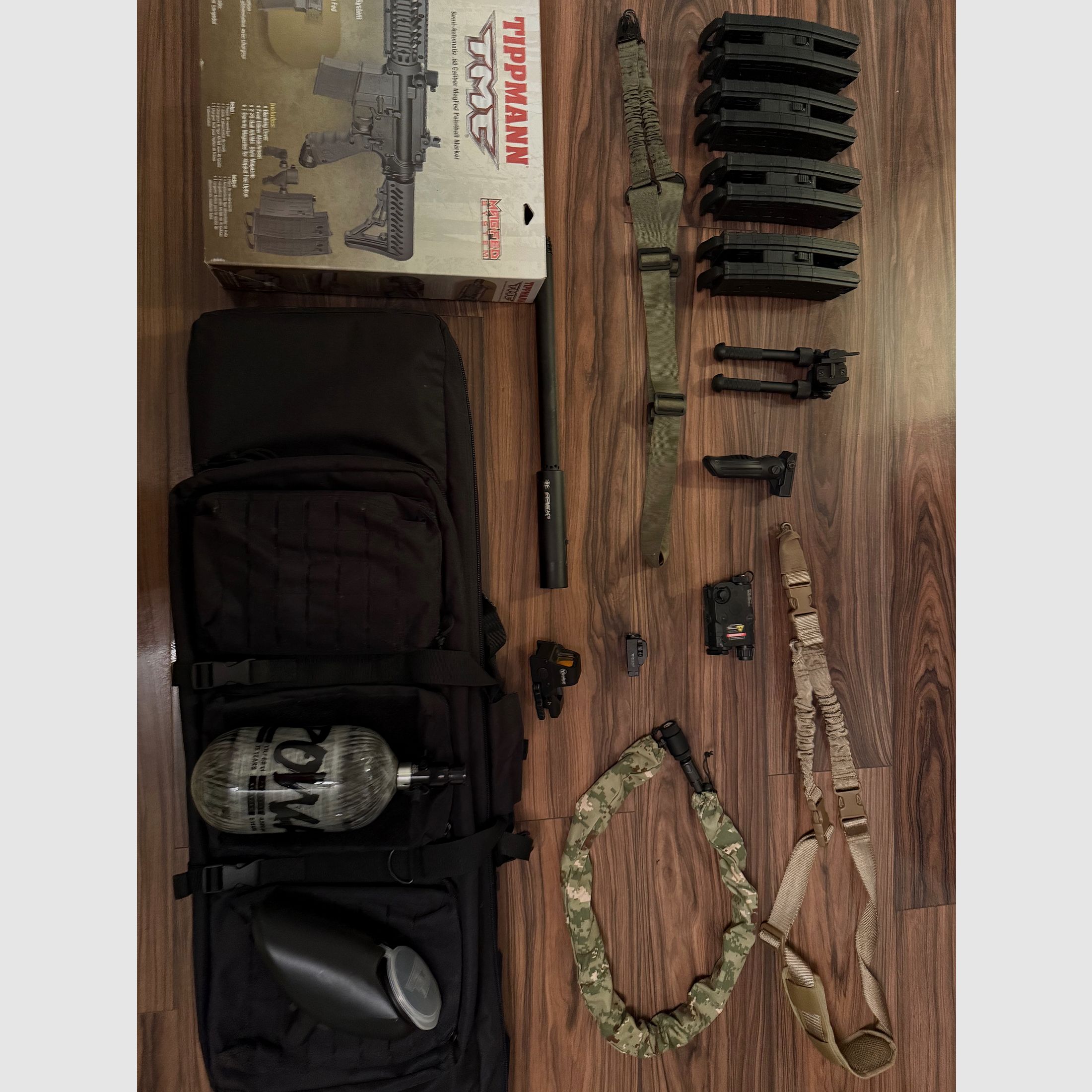 TIPPMANN TMC Set(2x GESPIELT) + ZUBEHÖR MAGFED
