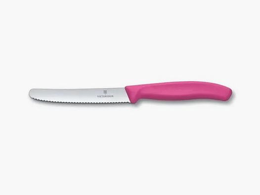 Coltello da pomodoro Victorinox Rosa Ondulato 11cm Coltello da caccia
