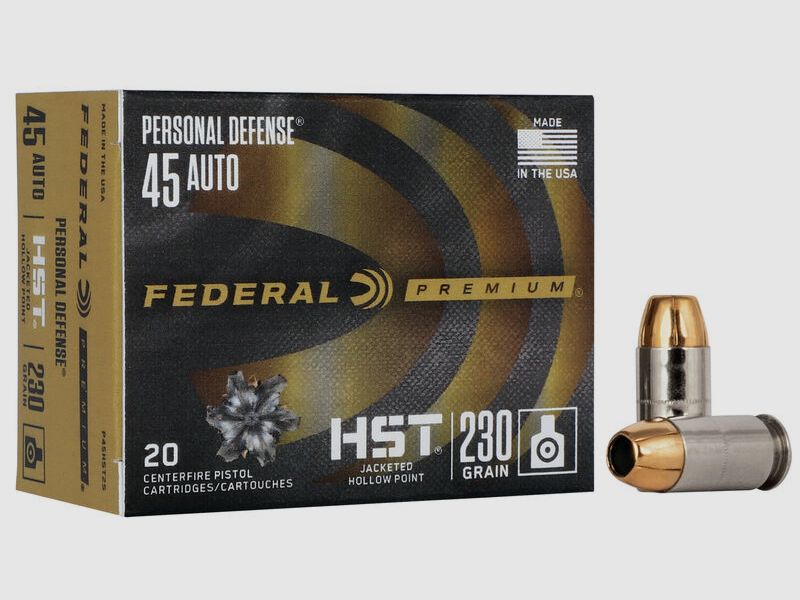 Federal Premium Personal Defense HST .45 ACP 230GR JHP 20 cartridges
