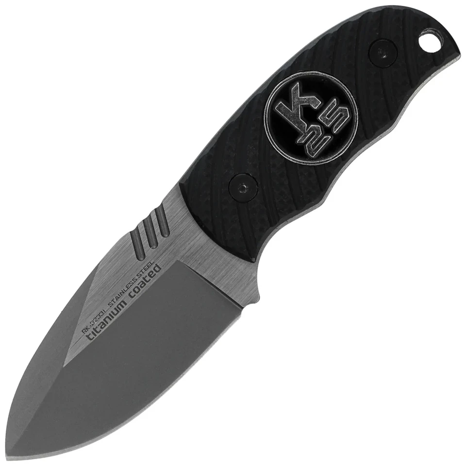 K25 RK-32331 Neck Knife Black G10, Titanium/Brushed 7Cr17Mov nekmesser