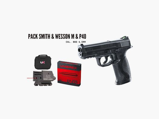 Pack Smith & Wesson M&P40 Bmacl c02 + laser + fodero e C02 BB/4.5