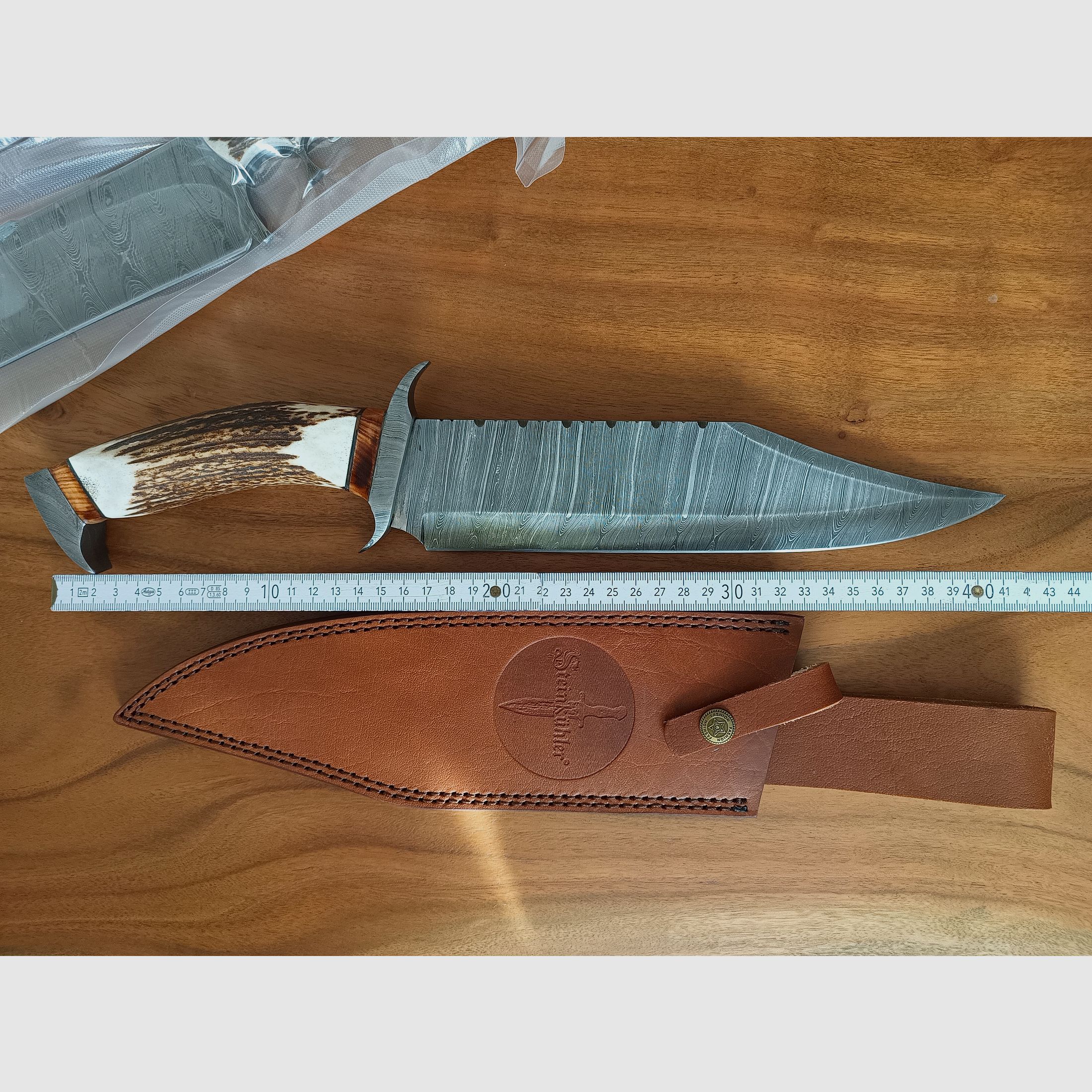 Damascus Hunting Bowie Knife – Limited Edition (Only 3 Pieces) New!