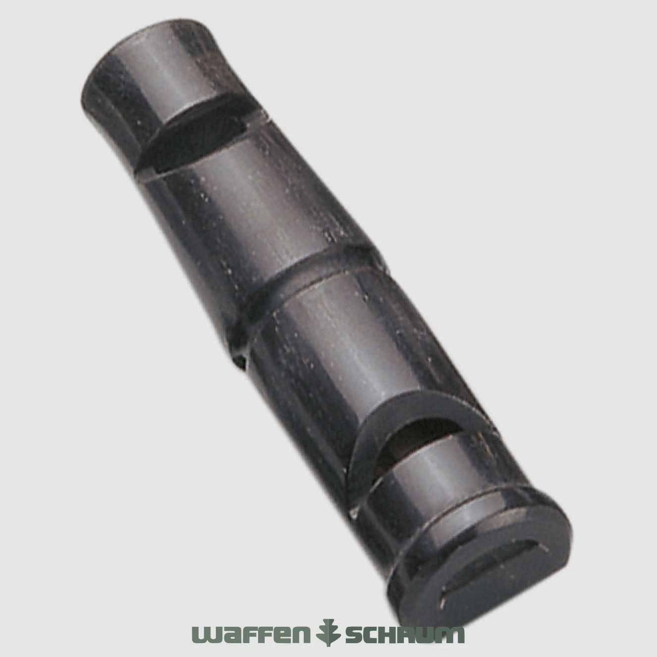 Fischietto doppio AKAH Triller-Pfiff 6cm con cordino in pelle