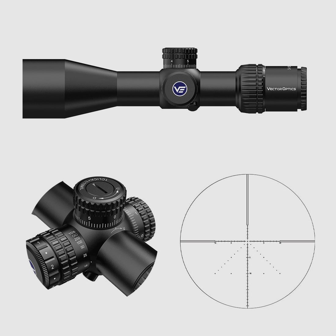 Vector Optics SCOM-41 Veyron 10×44 – 11mm Dovetail