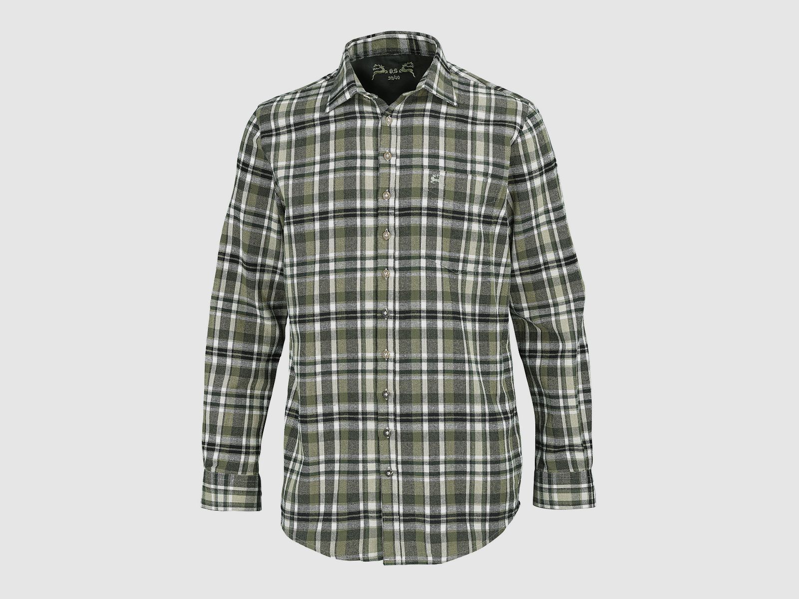 OS-Trachten Langarmhemd Flanell