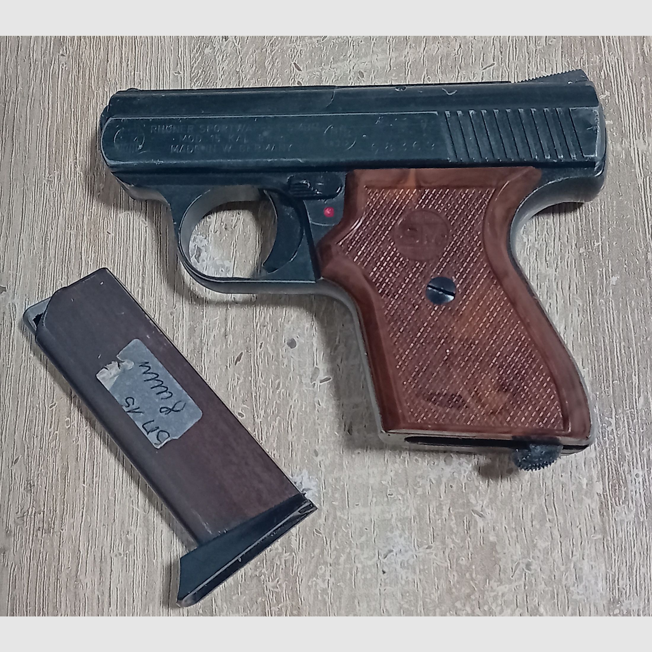 Old Rhön SM 15 caliber 8 mm blank in PTB 83/2 from 1976!