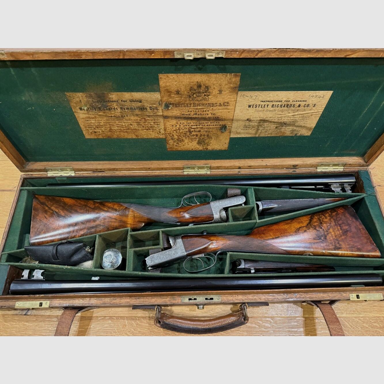 Westley Richards & Co. historical shotgun pair cal. 12/65 with ejectors