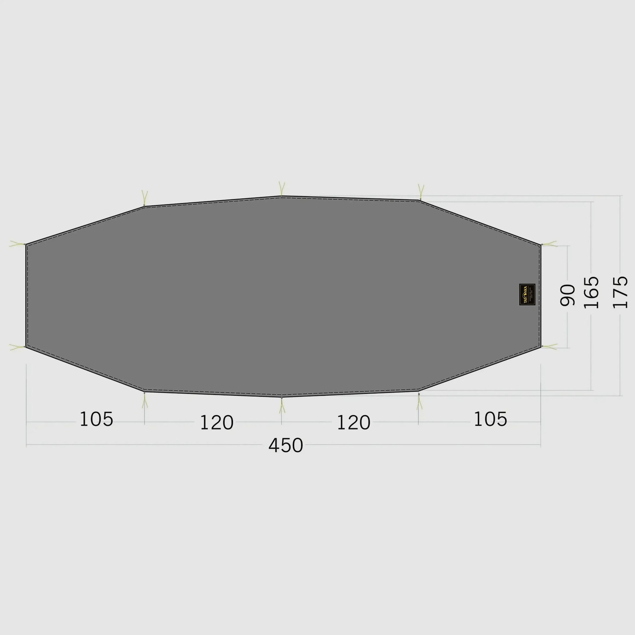 Tatonka Tent Groundsheet Floor Sheet LT Rokua 3 Stone Grey Olive