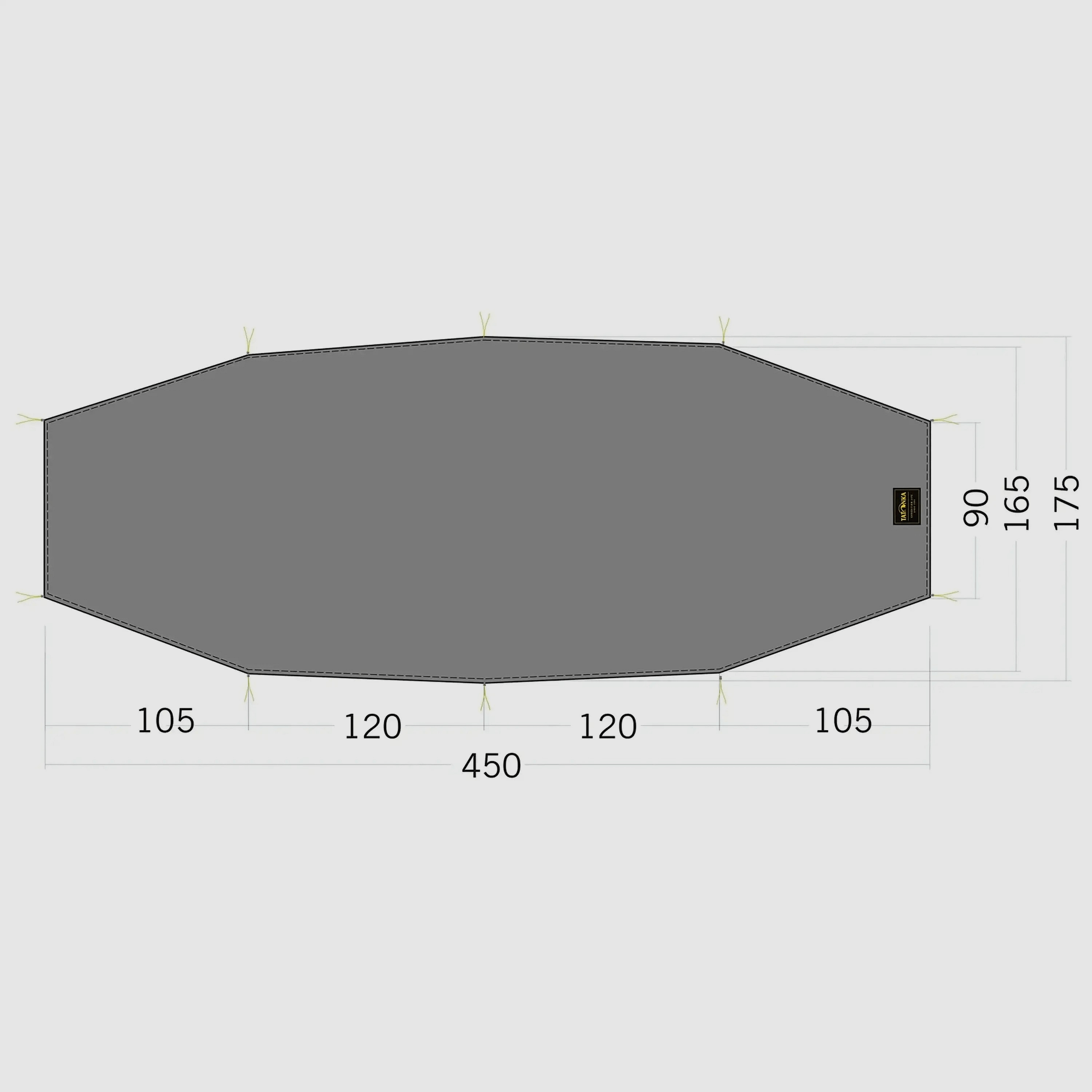 Tatonka Tapis de sol Floor Sheet LT Rokua 3 Gris Pierre Olive
