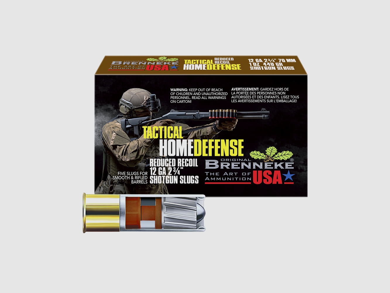 Balles pour fusil de chasse tactiques – Law Enforcement: Tactical Home Defence cal. 12/70, 28,4 g boîte de 5