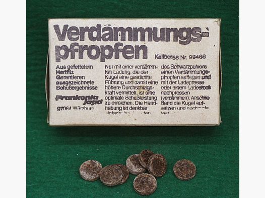 Melchior Hess Gefettete Hartfilzpfropfen Kal.58