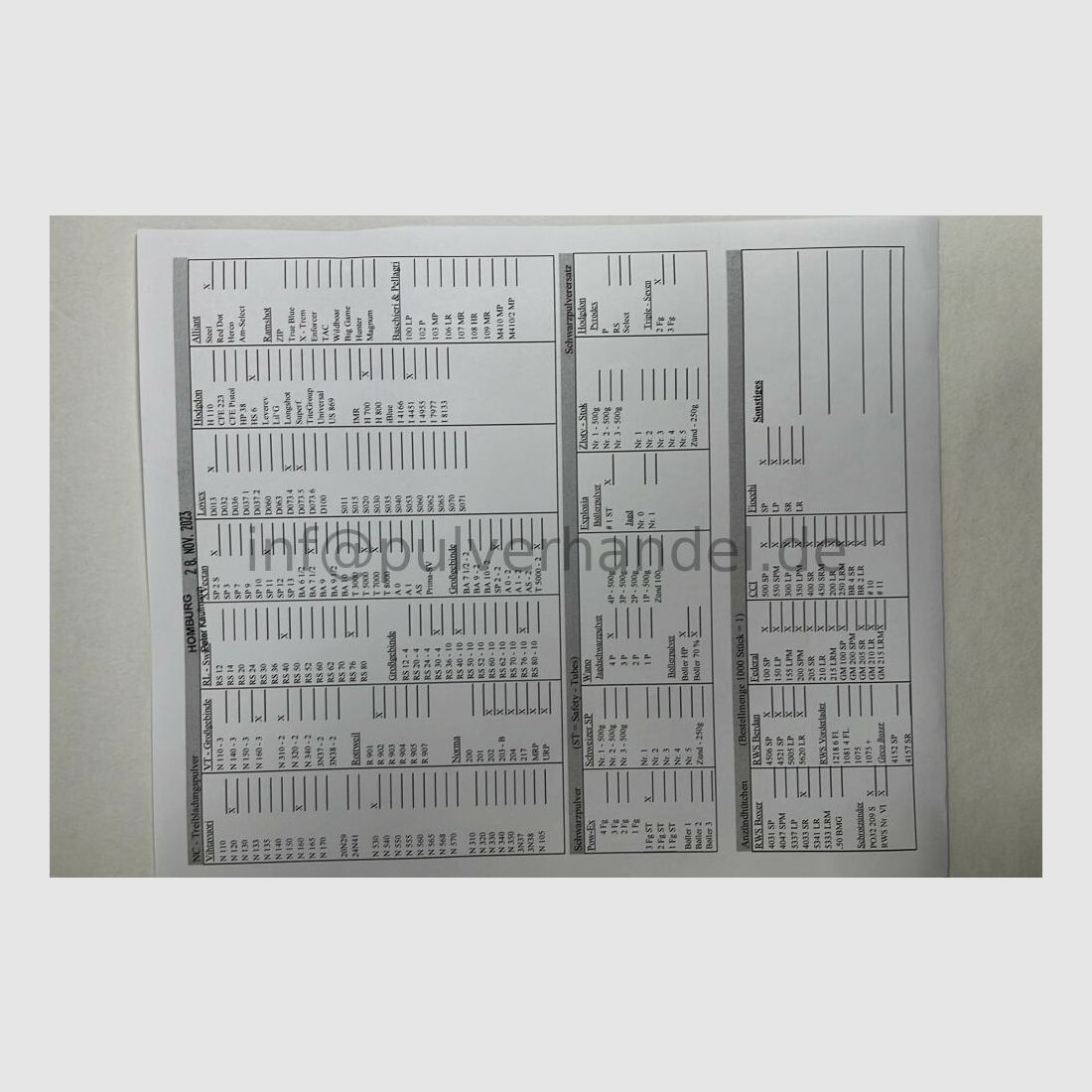 Recarga Suiza RS 36 40 50 52 60 62 70 76 80 Vihtavuori N140 NB340 N120 N150 NC