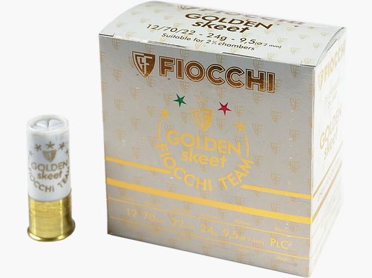 Fiocchi Golden Skeet Sports Shotgun .12/70 24G #9.5 25 Cartridges