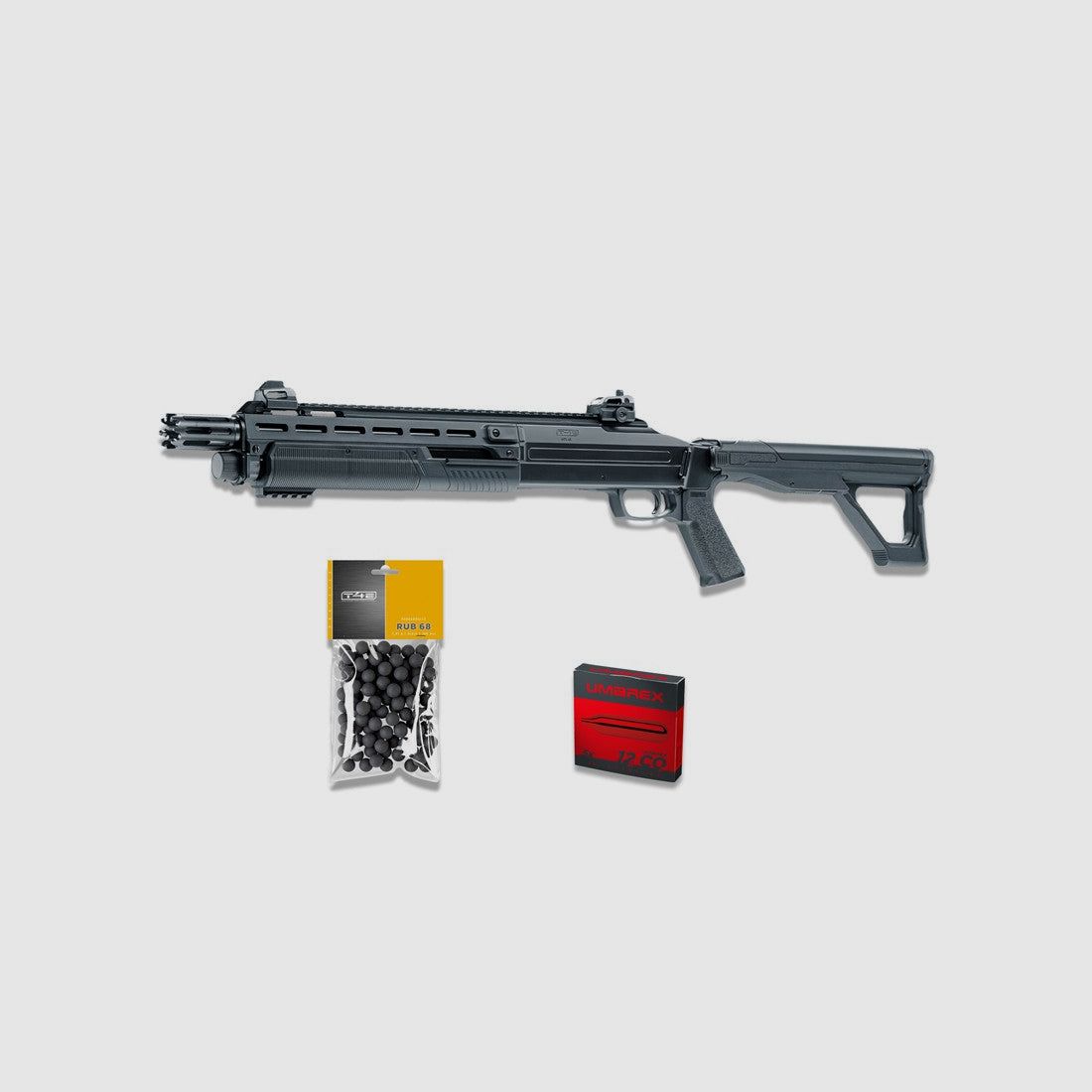 Pack fertig zum Schießen T4E TX68 - 100 Kugeln + 5 CO2-Patronen, Bild 1 von 3