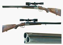 Drilling Sauer&Sohn, Kal. 7x65R, 16/70, mit Einstecklauf (.22 Hornet) u. ZF